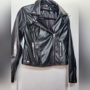 Black Leather Moto Jacket
